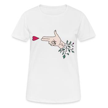 Dear shot - Women's Breathable T-Shirt - white - Front - AI Model Female 172 dark (172cm)