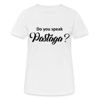 Sprechen Sie Pastaga ? - Frauen T-Shirt atmungsaktiv - Weiß - Vorne - AI Model Female 172 dark (172cm)