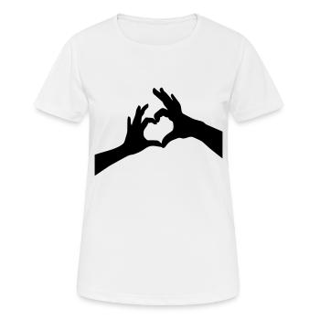 Fingerherz - Frauen T-Shirt atmungsaktiv - Weiß - Vorne - AI Model Female 172 dark (172cm)