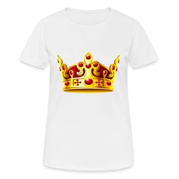 King - Frauen T-Shirt atmungsaktiv - Weiß - Vorne - AI Model Female 172 dark (172cm)