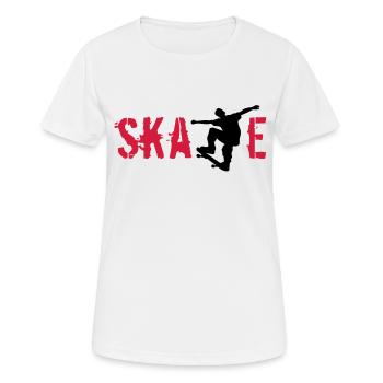 Skate - T-shirt respirant Femme - blanc - Devant - AI Model Female 172 dark (172cm)