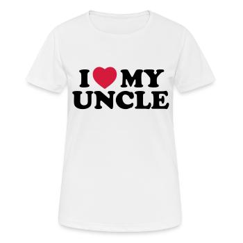 I love my uncle - Frauen T-Shirt atmungsaktiv - Weiß - Vorne - AI Model Female 172 dark (172cm)