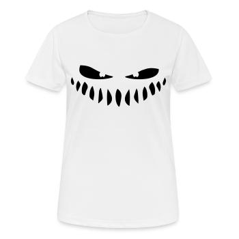 boese monster augen mund gefaehrlich comic cartoon - Frauen T-Shirt atmungsaktiv - Weiß - Vorne - AI Model Female 172 dark (172cm)