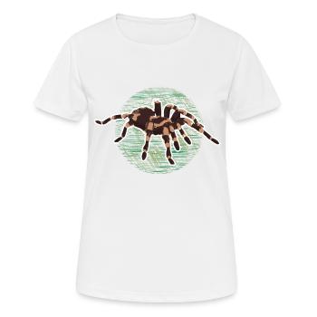 Un oiseau-araignée effrayante comme illustration - T-shirt respirant Femme - blanc - Devant - AI Model Female 172 dark (172cm)