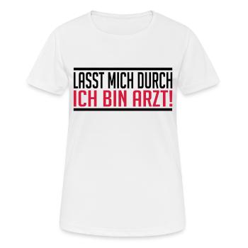 Arzt - Frauen T-Shirt atmungsaktiv - Weiß - Vorne - AI Model Female 172 dark (172cm)