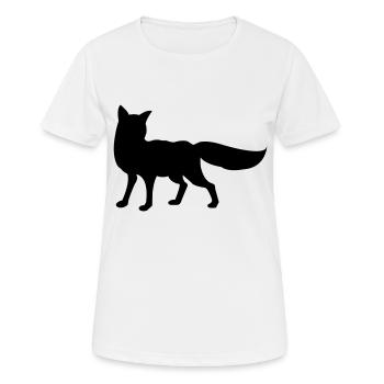 fuchs - Frauen T-Shirt atmungsaktiv - Weiß - Vorne - AI Model Female 172 dark (172cm)