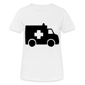 ambulance - T-shirt respirant Femme - blanc - Devant - AI Model Female 172 dark (172cm)