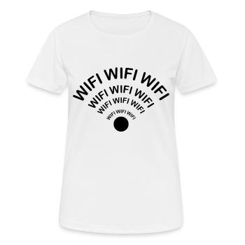 Wifi Wifi Symbole - T-shirt respirant Femme - blanc - Devant - AI Model Female 172 dark (172cm)