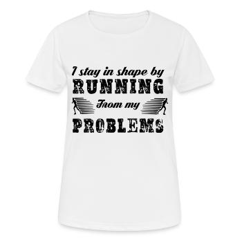 Running - Frauen T-Shirt atmungsaktiv - Weiß - Vorne - AI Model Female 172 dark (172cm)