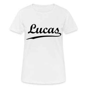 lucas - T-shirt respirant Femme - blanc - Devant - AI Model Female 172 dark (172cm)