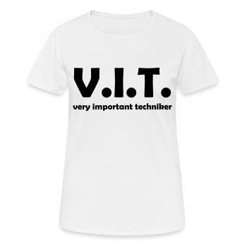 techniker - Frauen T-Shirt atmungsaktiv - Weiß - Vorne - AI Model Female 172 dark (172cm)
