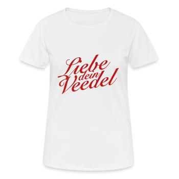 Liebe dein Veedel (Kölner Veedel) - Frauen T-Shirt atmungsaktiv - Weiß - Vorne - AI Model Female 172 dark (172cm)