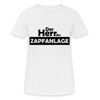 der herr der zapfanlage - Frauen T-Shirt atmungsaktiv - Weiß - Vorne - AI Model Female 172 dark (172cm)