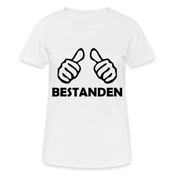 bestanden - Frauen T-Shirt atmungsaktiv - Weiß - Vorne - AI Model Female 172 dark (172cm)