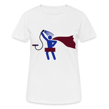 duschen HEH 3 farb vektor - Frauen T-Shirt atmungsaktiv - Weiß - Vorne - AI Model Female 172 dark (172cm)