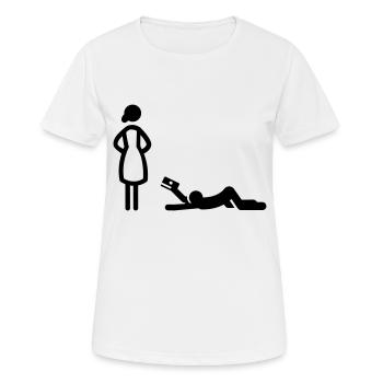 wedding - Women's Breathable T-Shirt - white - Front - AI Model Female 172 dark (172cm)