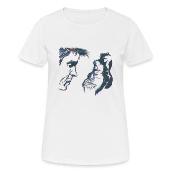 Singe Homme 3D - T-shirt respirant Femme - blanc - Devant - AI Model Female 172 dark (172cm)