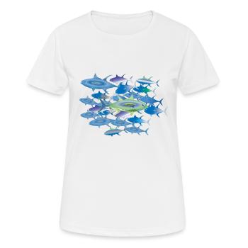 Tote Fische - Frauen T-Shirt atmungsaktiv - Weiß - Vorne - AI Model Female 172 dark (172cm)