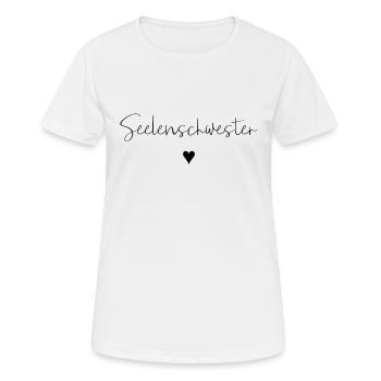 Seelenschwester - Frauen T-Shirt atmungsaktiv - Weiß - Vorne - AI Model Female 172 dark (172cm)
