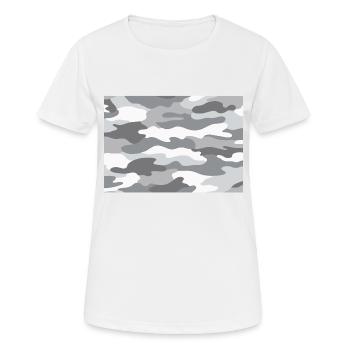 Schnee Camo - Frauen T-Shirt atmungsaktiv - Weiß - Vorne - AI Model Female 172 dark (172cm)