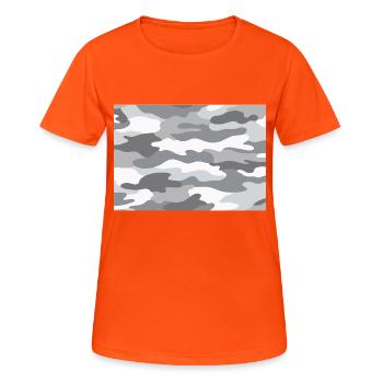 camouflage de neige - T-shirt respirant Femme - orange néon - Devant - AI Model Female 172 dark (172cm)