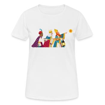 KÖNIGE IM DETAIL - Frauen T-Shirt atmungsaktiv - Weiß - Vorne - AI Model Female 172 dark (172cm)