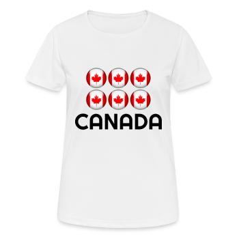 Kanada, Kanada Land, Kanada Flagge, Kanada Hoodie - Frauen T-Shirt atmungsaktiv - Weiß - Vorne - AI Model Female 172 dark (172cm)