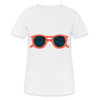 lunettes colorées - T-shirt respirant Femme - blanc - Devant - AI Model Female 172 dark (172cm)