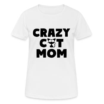 CRAZY CAT MOM cat owners - Women's Breathable T-Shirt - white - Front - AI Model Female 172 dark (172cm)