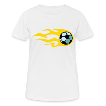 soccer fire - Frauen T-Shirt atmungsaktiv - Weiß - Vorne - AI Model Female 172 dark (172cm)