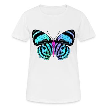 Schmetterling Schmetterling Tier bunt Farbe - Frauen T-Shirt atmungsaktiv - Weiß - Vorne - AI Model Female 172 dark (172cm)