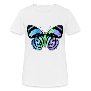 Schmetterling Schmetterling Tier bunt Farbe - Frauen T-Shirt atmungsaktiv - Weiß - Vorne - AI Model Female 172 dark (172cm)