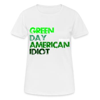 American Idiot - Frauen T-Shirt atmungsaktiv - Weiß - Vorne - AI Model Female 172 dark (172cm)