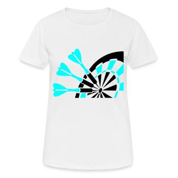 dart - Frauen T-Shirt atmungsaktiv - Weiß - Vorne - AI Model Female 172 dark (172cm)