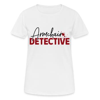 True Crime Krimi Podcasts - T-shirt respirant Femme - blanc - Devant - AI Model Female 172 dark (172cm)