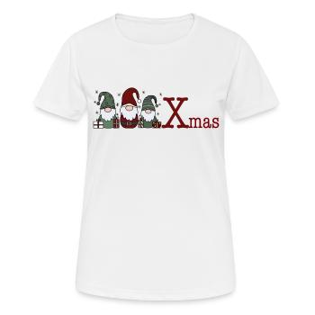 Wichtel Xmas - Frauen T-Shirt atmungsaktiv - Weiß - Vorne - AI Model Female 172 dark (172cm)