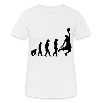 évolution basket - T-shirt respirant Femme - blanc - Devant - AI Model Female 172 dark (172cm)