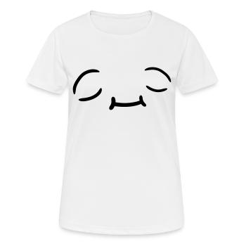 Conception de visage détendue - T-shirt respirant Femme - blanc - Devant - AI Model Female 172 dark (172cm)