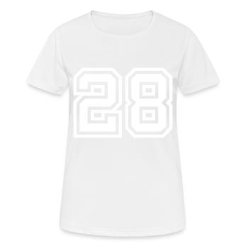 28 Zahl symbol - Frauen T-Shirt atmungsaktiv - Weiß - Vorne - AI Model Female 172 dark (172cm)