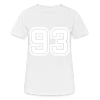 93 Symbole numérique - T-shirt respirant Femme - blanc - Devant - AI Model Female 172 dark (172cm)