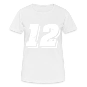 12 Zahl Symbol - Frauen T-Shirt atmungsaktiv - Weiß - Vorne - AI Model Female 172 dark (172cm)
