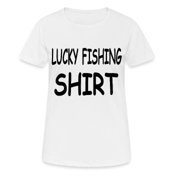 Angeln - Frauen T-Shirt atmungsaktiv - Weiß - Vorne - AI Model Female 172 dark (172cm)