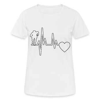 Jogging run fit jogging cardio training - T-shirt respirant Femme - blanc - Devant - AI Model Female 172 dark (172cm)