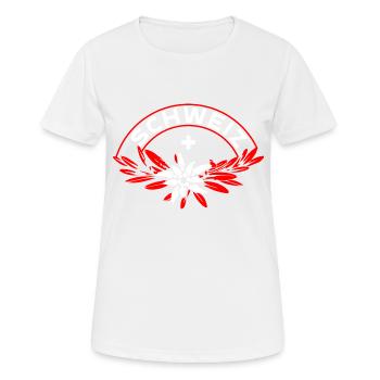 Gentiane suisse - T-shirt respirant Femme - blanc - Devant - AI Model Female 172 dark (172cm)