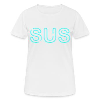Sus - Youth Word - Women's Breathable T-Shirt - white - Front - AI Model Female 172 dark (172cm)