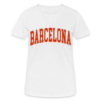Barcelone - T-shirt respirant Femme - blanc - Devant - AI Model Female 172 dark (172cm)