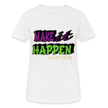 BlackHistory Dictons antiracistes Dictons drôles - T-shirt respirant Femme - blanc - Devant - AI Model Female 172 dark (172cm)