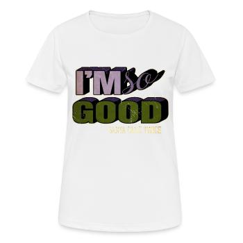 happy funny gym humor christmas present awesome - Frauen T-Shirt atmungsaktiv - Weiß - Vorne - AI Model Female 172 dark (172cm)