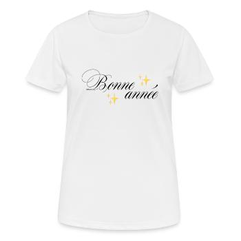 Bonne année - T-shirt respirant Femme - blanc - Devant - AI Model Female 172 dark (172cm)