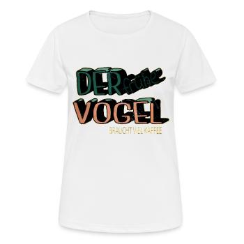 spaß ich liebe kaffee spruch montag zitat müde - Frauen T-Shirt atmungsaktiv - Weiß - Vorne - AI Model Female 172 dark (172cm)